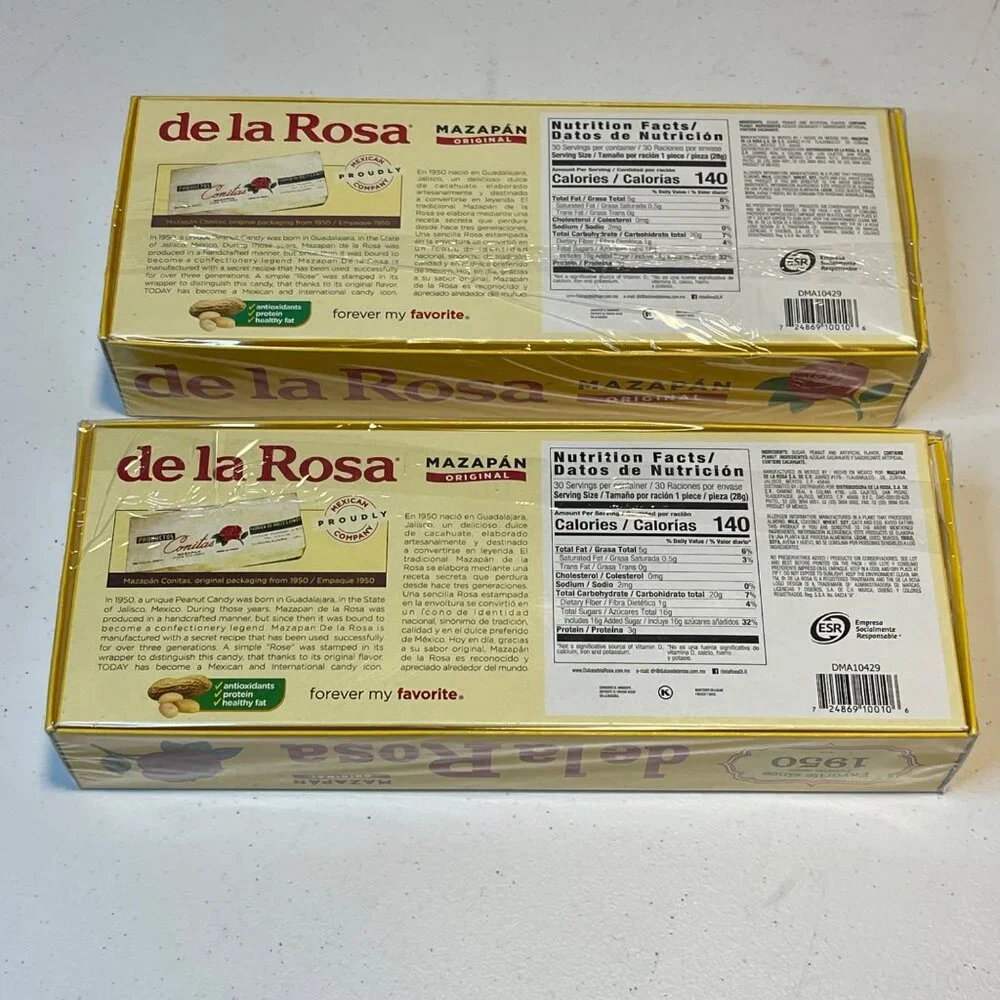 Mazapán De La Rosa (Pack of 2) Original Mexican Peanut Candy 30 Units each - Picture 4 of 5